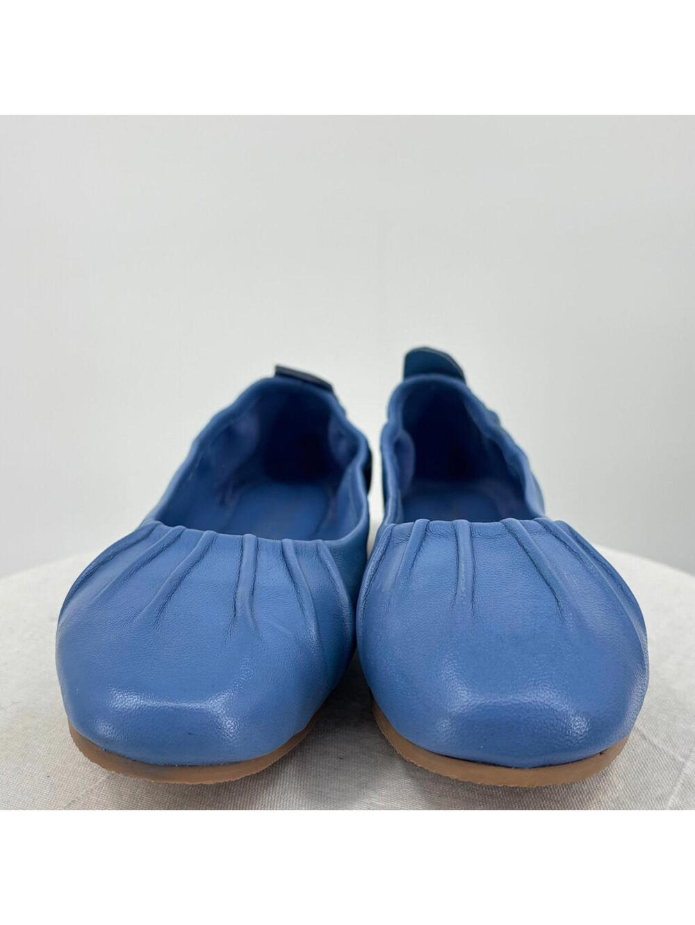 Women's Coldwater Creek New in Box Blue Leather Ballet Flats 9 - Picture 2 of 9